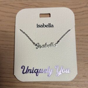 NWT Isabella Silver Name Necklace